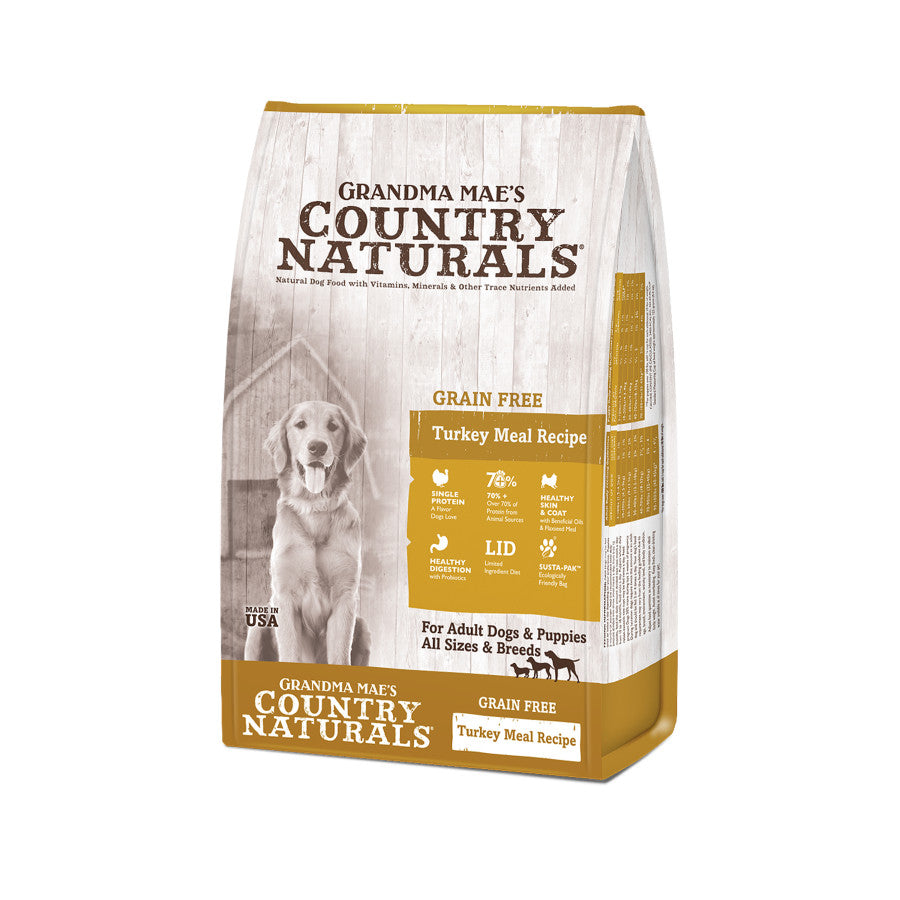 Grandma Mae's Country Naturals Grain Free LID Turkey Dog Food 25 lb