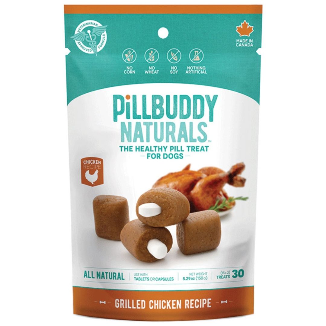 Presidio Dog Pill Buddy Natural Chicken 30 Count