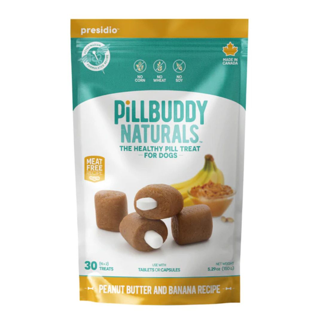 Presidio Dog Pill Buddy Natural Peanut Butter & Banana 30 Count