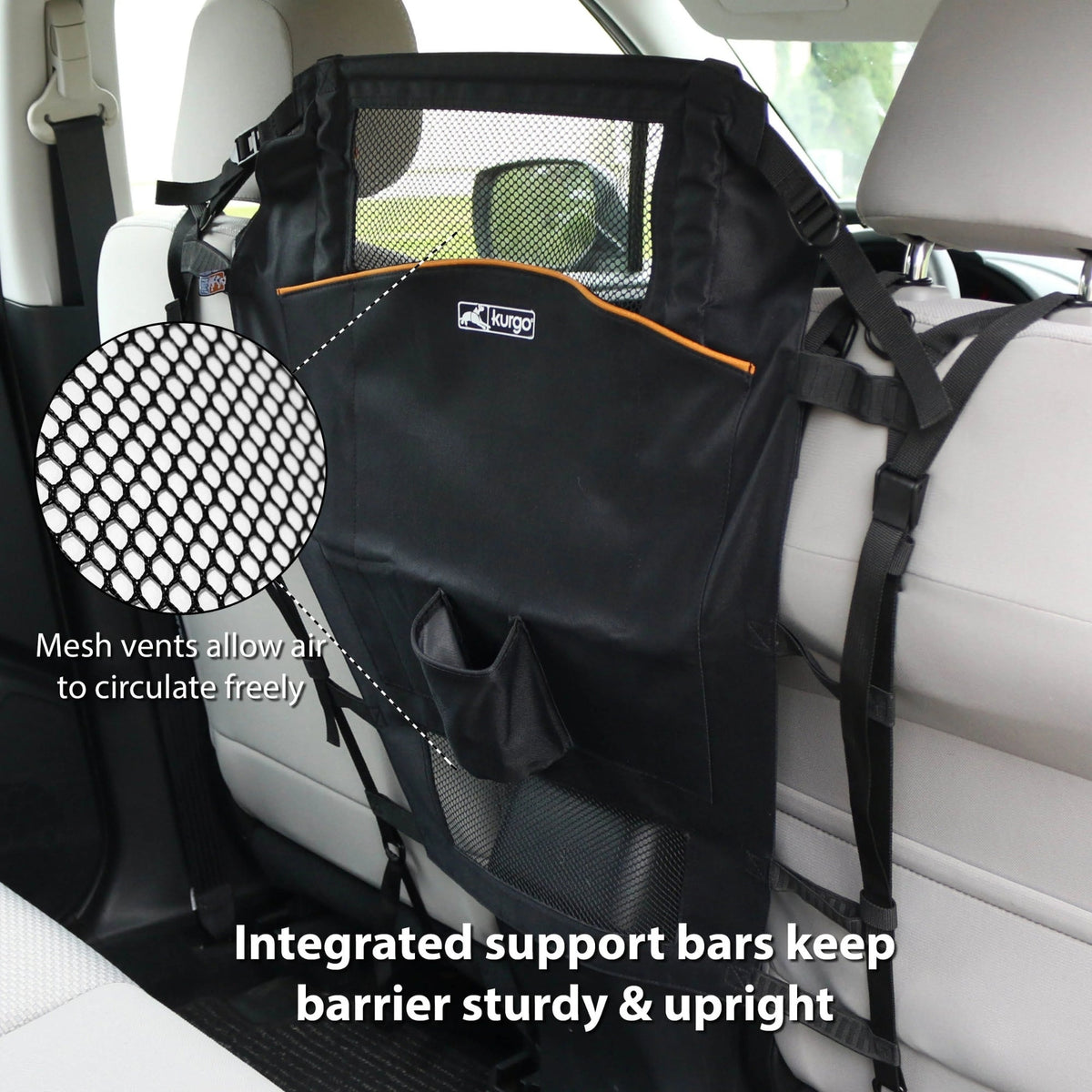 Kurgo Dog Backseat Barrier Black