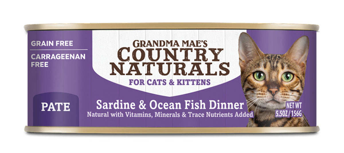 Grandma Mae's Grain Free Sardine & Ocean Fish Dinner Cat Food 5.5oz