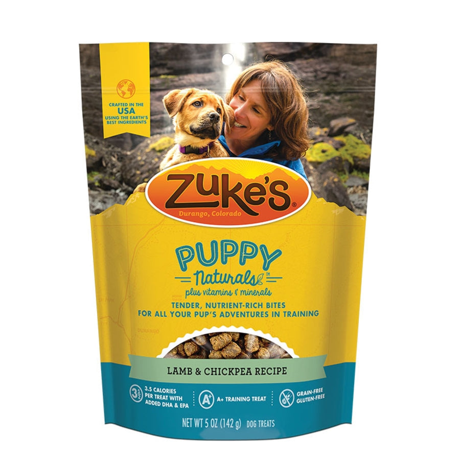 Zukes Puppy Naturals Lamb And Chickpea Recipe Dog Treats 5oz.