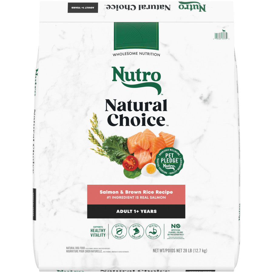 Nutro Natural Choice Adult Salmon and Brown Rice Dry Dog Food 28lb